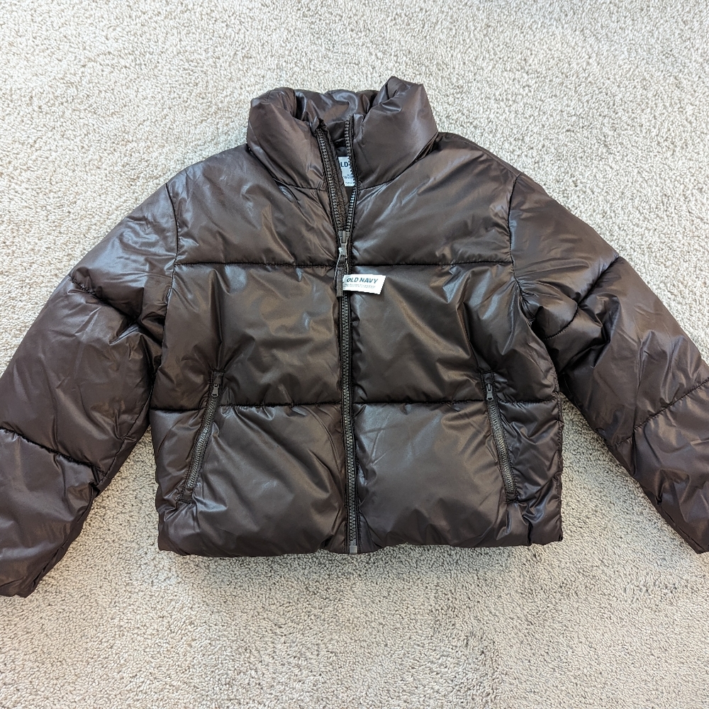 Old Navy Chocolate Brown Puffer Jacket